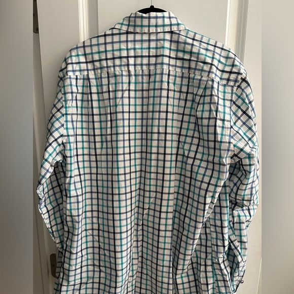 Men’s Southern Tide blue windowpane button up - Picture 3 of 3